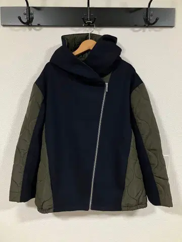 Ranan 라난 충전솜 퀼트 코트 아우터 카키 네이비 이소재