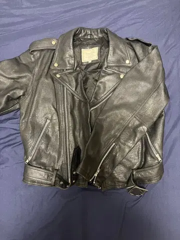 블랙 가죽 더블 라이더 자켓 쇼트 기장 천연 가죽 펑크