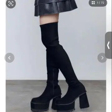 EMODA 스퀘어 핏 롱 부츠 L 사이즈