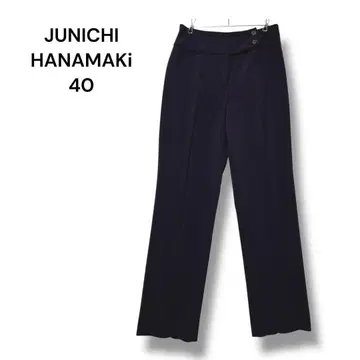 준이치하카마키 슬랙스 40 짙은 보라색 스트레치 무지