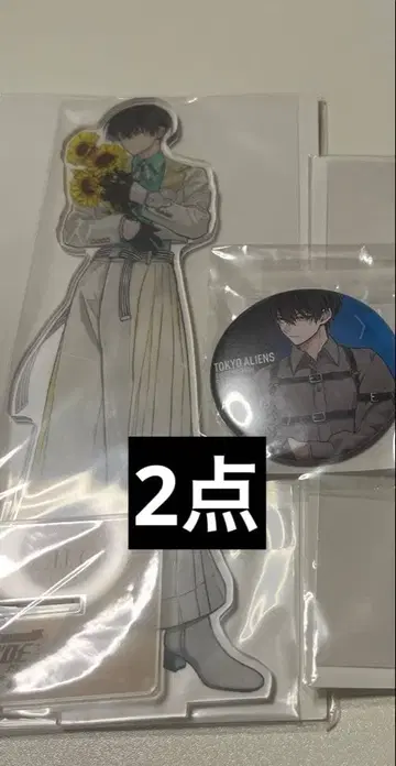 2점 도쿄 에이리언즈 복권 메이트 캔뱃지 아크릴 스탠드