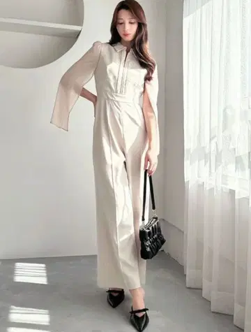 리젝시 시어 슬리브 콤비네존