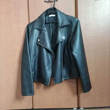 블랙 더블 라이더스 인조 가죽 자켓