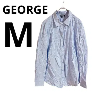 한 점 한정 GEORGE [ M ] 라이트 블루 긴팔 셔츠