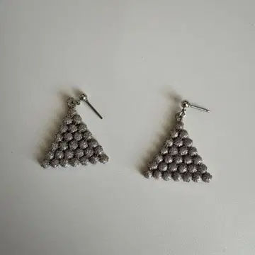 실버 삼각형 귀걸이