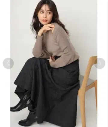 Riranature 푸케 자카드 플레어 스커트 스커트