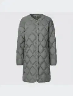 유니클로 울트라 라이트 다운 릴랙스 코트 XS 올리브