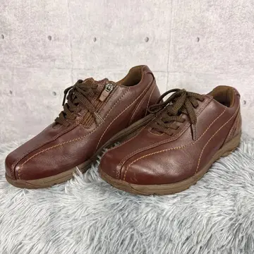 미즈노 워킹화 24.5cm 브라운 사이드 지퍼 여성용