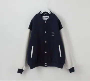CITEN 네이비 화이트 바시티 자켓 어워드 블루종 바시티 자켓
