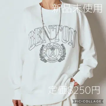 [신상] ESICA 에시카 새상품 프론트 로고 맨투맨 화이트