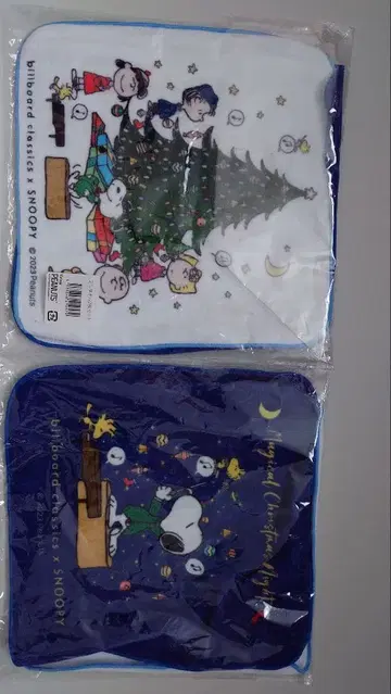 스누피 크리스마스 타월 손수건 2장 세트