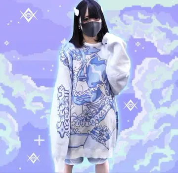 REFLEM x YUI 콜라보 자카드 니트 서브컬쳐