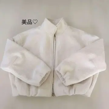 ZARA 블루종 아우터 여성용 화이트 점퍼 L