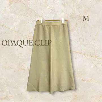 새상품급 오파크 클립 니트 스커트 넉넉한 울 깔끔한 38