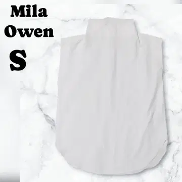 미라 오웬 밴드 카라 블라우스 아이보리 슬리브리스 0 사이즈 S
