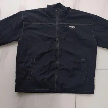 rocky monroe 오버 사이즈 원포인트 자수 나일론 스탠드 블루종