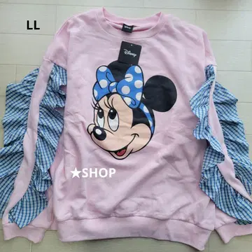 디즈니 미니 소매 프릴 트레이닝복 맨투맨 치마지로 LL