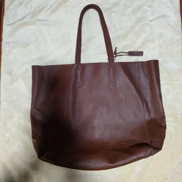GENUINE LEATHER 토트백 브라운