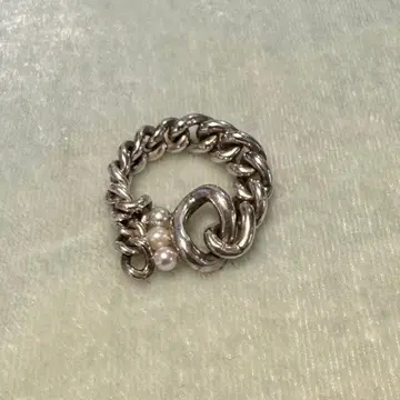 CAFCA 카프카 실버 펄 체인 반지 11호