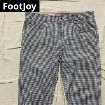 풋조이 스트레치 팬츠 하운드투스 체크 패턴 네이비 계열 32 골프 슬랙스