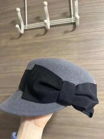 카시라 CA4LA HUMBERT 그레이 리본 울 햇 헌팅 캡