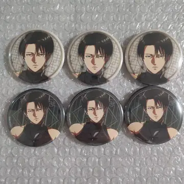 진격의 거인 트리 빌리지 진격반점 찬란한 국화 캔뱃지 리바이 6개