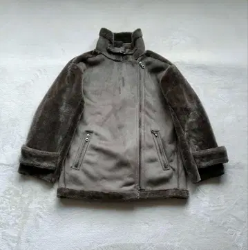 CLOSHE 페이크 무스탕 퍼 도킹 스탠드 블루종 카키 사이즈 02