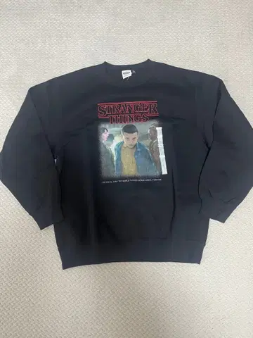 Stranger Things 블랙 맨투맨 GU 미사용 새상품 L