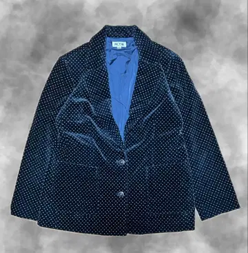 ACT III 네이비 도트 무늬 자켓 L