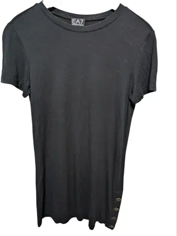 상태 A 엠포리오 아르마니 심플 블랙 버튼 T셔츠