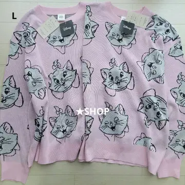 디즈니 아리스토캣 마리 니트 스웨터 커플 L