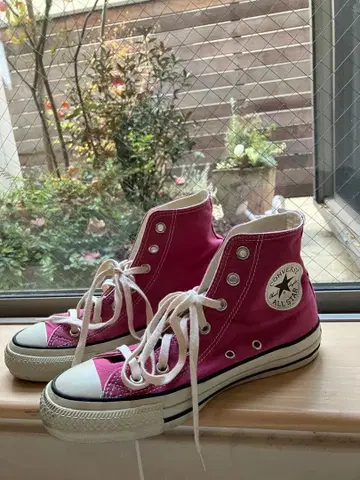 CONVERSE ALL STAR 핑크 하이컷 스니커즈 24cm