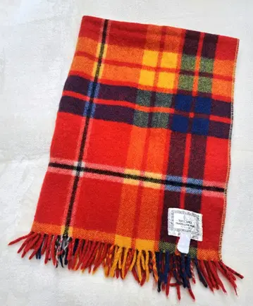 TEXTILIMPEX 트래블링 러그 레드 계열 체크 무늬