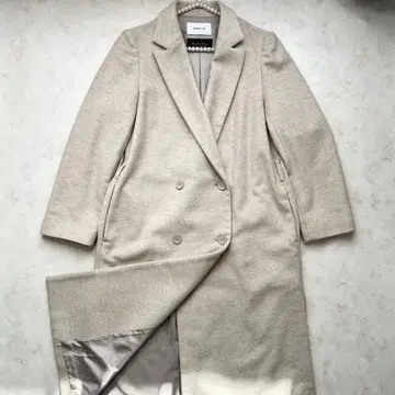 FRAY I.D 울 캐시미어 더블 브레스트 코트 베이지