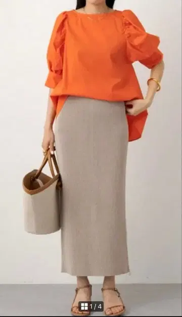 라운지 드레스 퍼프 슬리브 블라우스