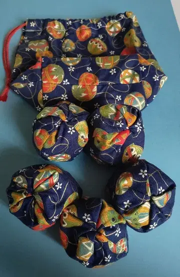 [ 새상품급 ] 일본풍 패턴 오테다마 ( 복조리 포함 )