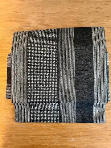 덧대기 오비 만들기 오비 블랙과 화이트 스트라이프