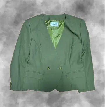 00's vintage 올리브 그린 더블 브레스트 테일러드 자켓