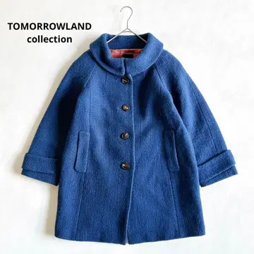 투모로우랜드 컬렉션 울 롱 코트 블루 일본제 38