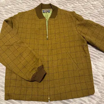 Pendleton 체크 무늬 울 블루종