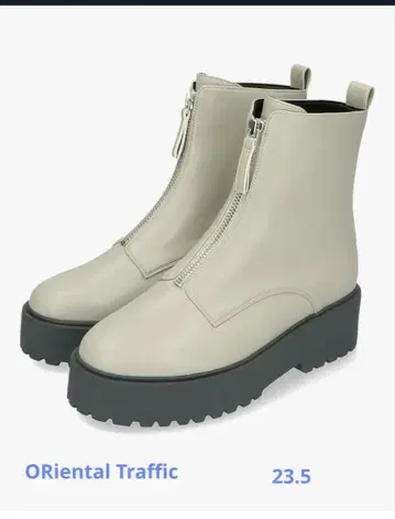 통굽 프론트 지퍼 부츠 / 오리엔탈 트래픽 그레이