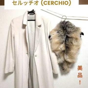 셀루치오 (CERCHIO) FOX 100% 퍼 탈부착 가능 롱 코트