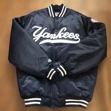 컨디션 최상 마제스틱 MLB 바시티 자켓 양키스 팀 로고 네이비