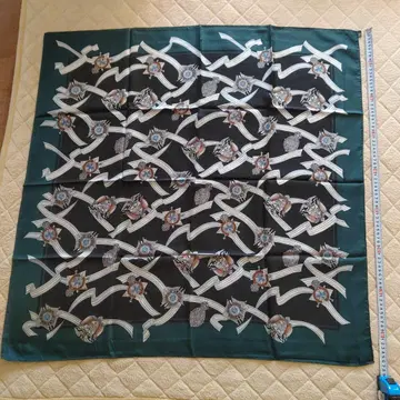 실크 100% 꽃무늬 스카프 약 87cm