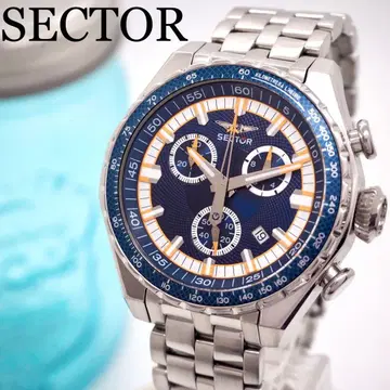 580 가동 sector 시계 남성용 세타 크로노그래프 파이롯트