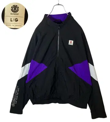 굿 디자인 구제 의류 element 블랙 퍼플 빅 사이즈 나일론 자켓