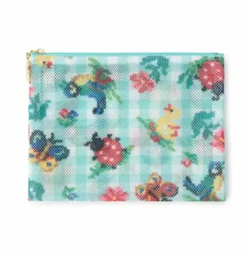 FEILER 페이러 하이디 메쉬 파우치 깅엄 한정품