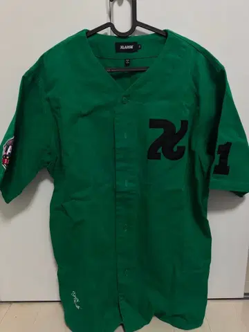 XLARGE 그린 컬러 베이스볼 셔츠 9 20