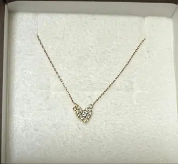 탄자나이트 다이아몬드 하트 목걸이 k10