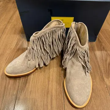 미사용 FILIPE SOUSA 필립 소우사 프린지 부츠 스웨이드 38